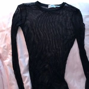 Fishnet mesh top